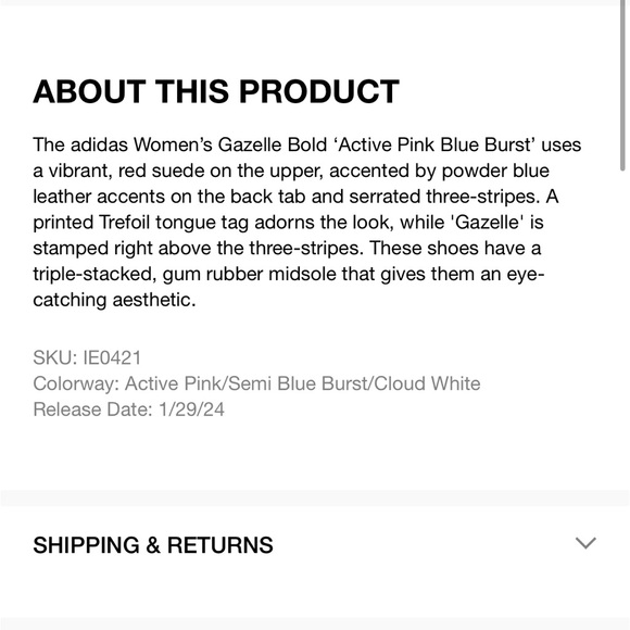 adidas Gazelle Red and Blue Sneakers - Picture 8 of 8